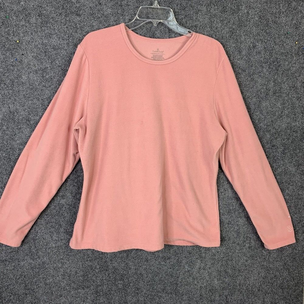 CuddlDuds Fleecewear With Stretch Women 2X Pink Long Sleeve Soft